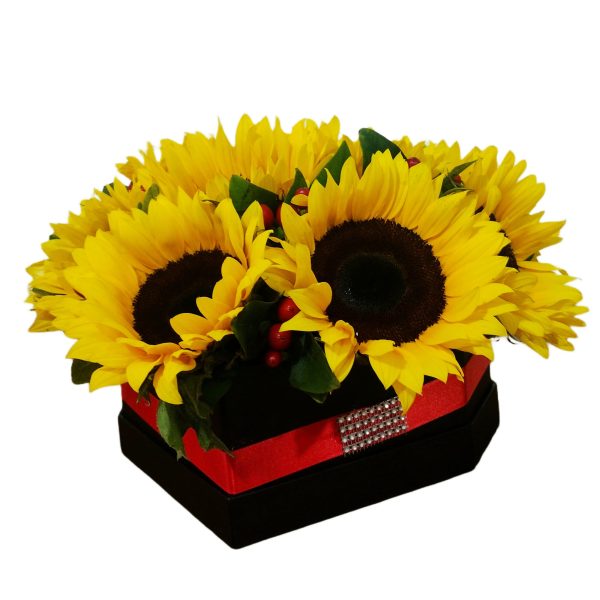 Corazón en Girasoles